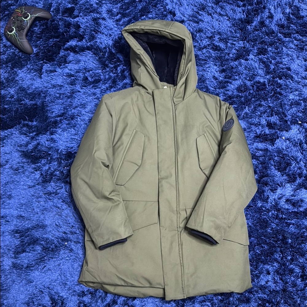 Olive Hooded Winter Coat